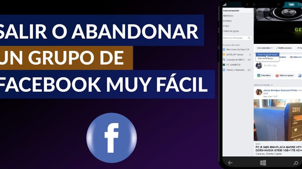 Cómo salirse o abandonar un grupo de Facebook fácilmente 1 como salirse o abandonar un grupo de facebook facilmente